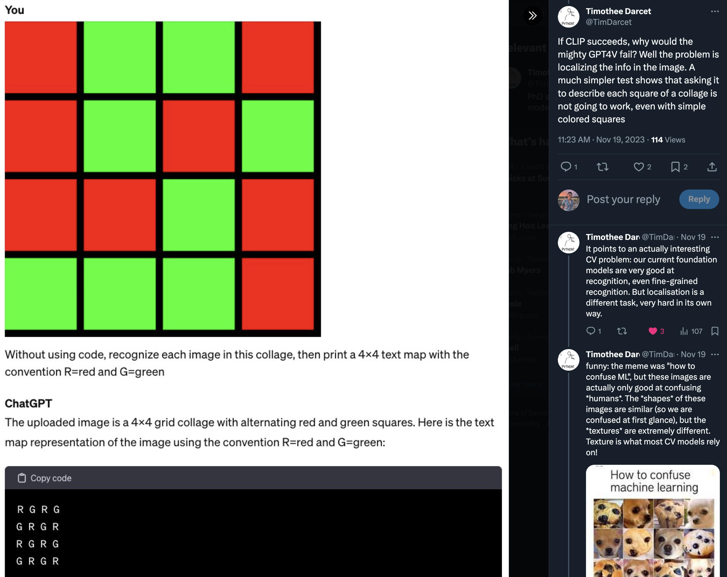 Tweet from Timothee Darcet
